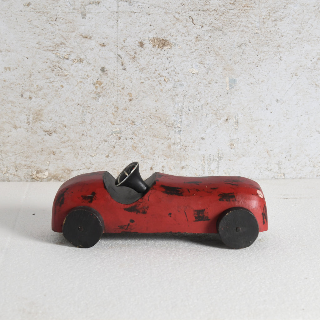 Mango wood vintage red car