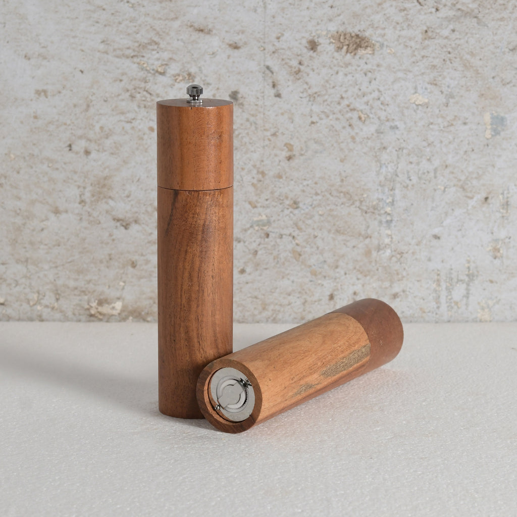 Dark brown finish mango wood salt and pepper grinder
