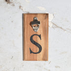 Acacia wood bottle opener