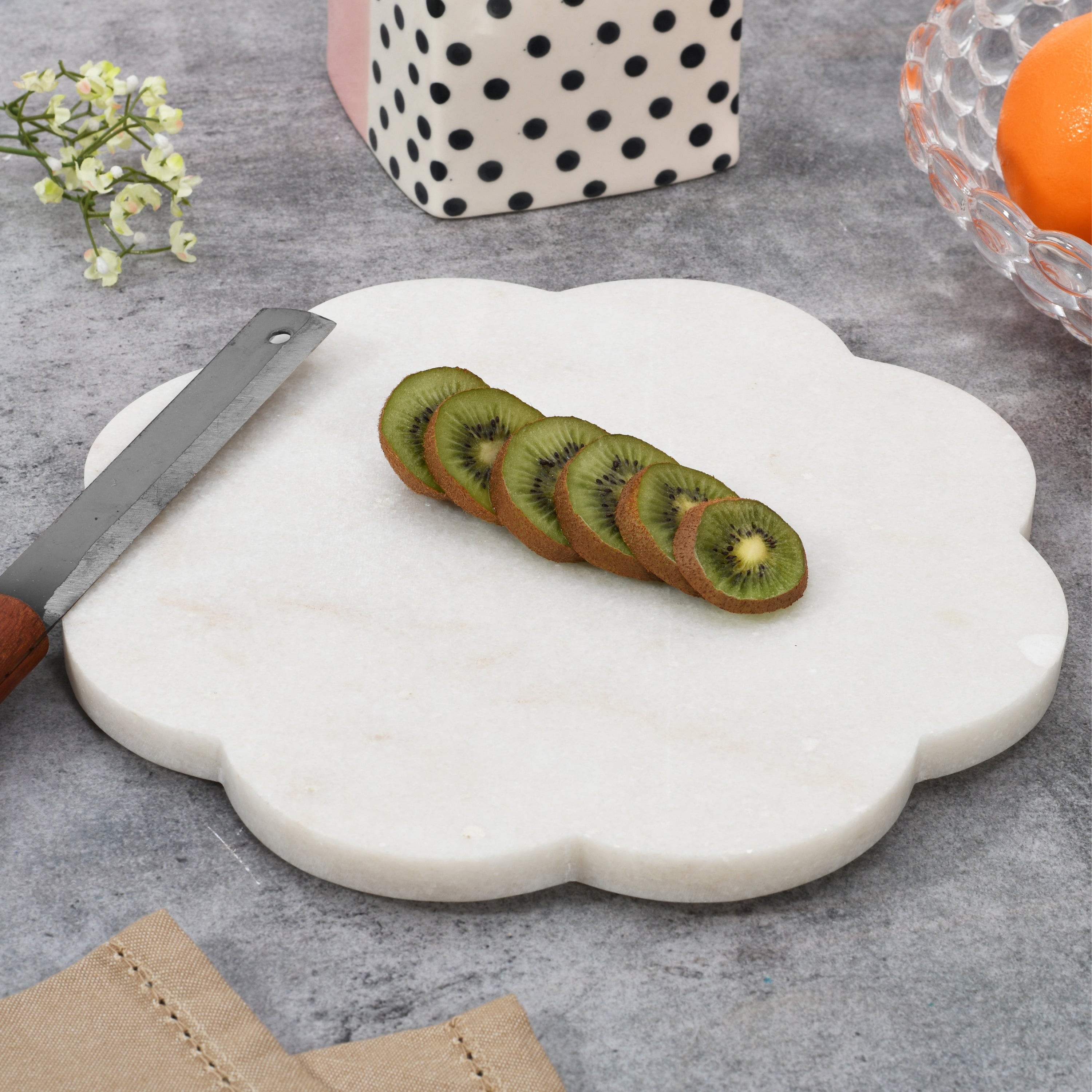 Decorative marble chopping board