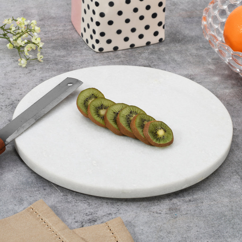 Round marble chopping board